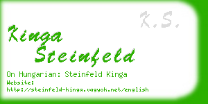 kinga steinfeld business card